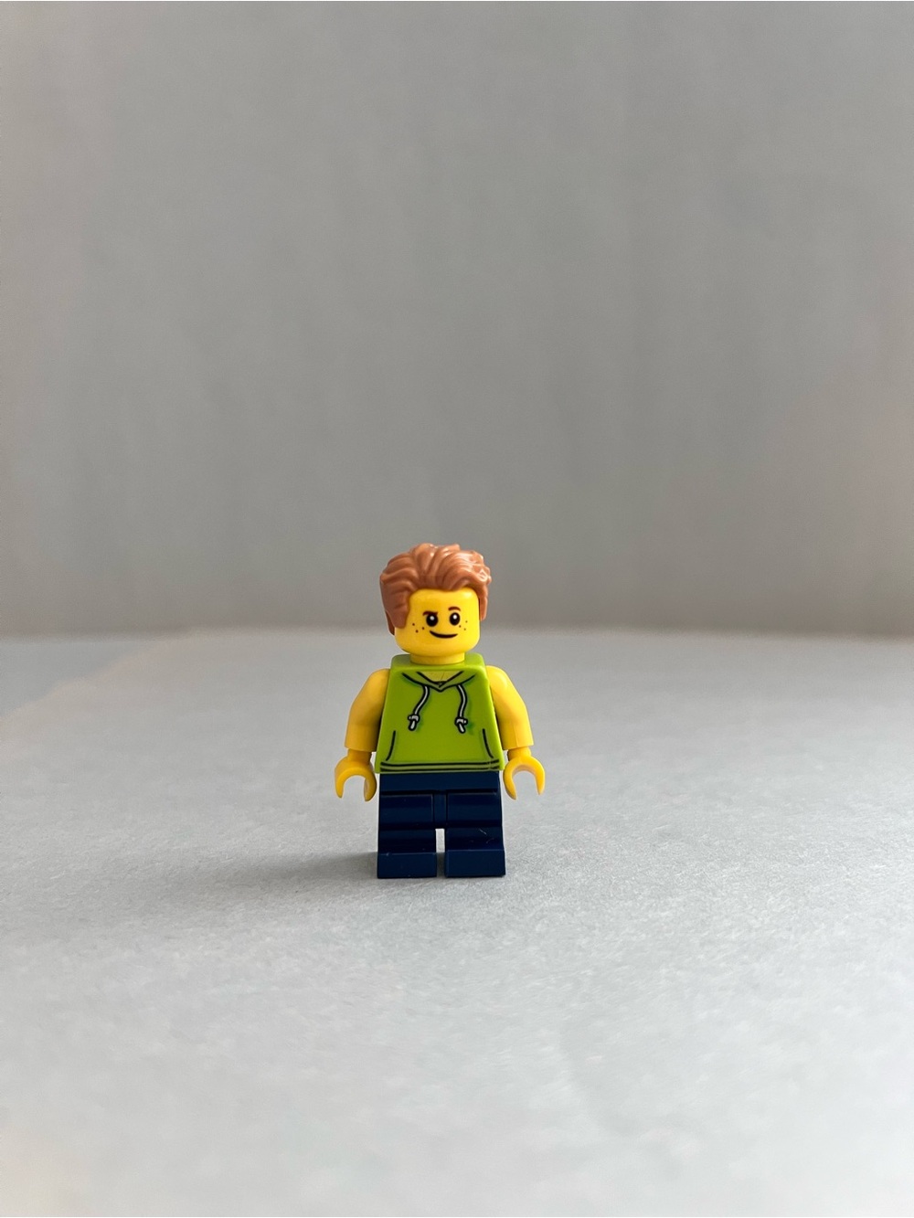 Lego City Young Boy in Sleveless Hoodie Minifigure